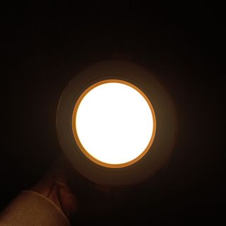 Đèn led Âm Trần-Tản nhiệt-7W-Phi 90-Viền Vàng- 3 chế độ