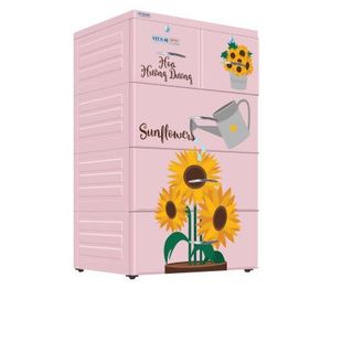 Tủ nhựa đựng quần áo cho mẹ và bé, tủ nhựa 4 tầng - ngang 60cm