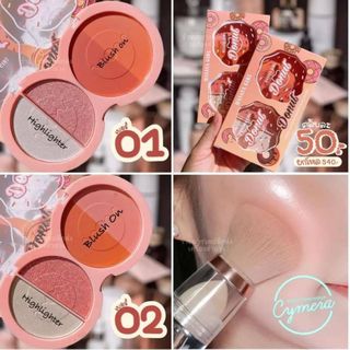 Phấn 2 ngăn má hồng bắt sáng Hasaya Girl Donut