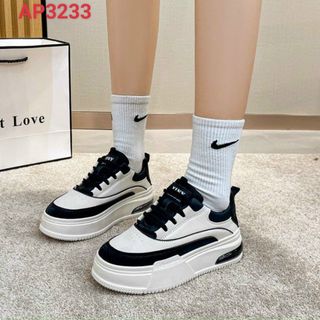 Giày thể thao nữ da mềm phồi màu đẹp