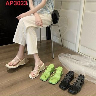 Sandal nữ đế cao dây chéo xỏ ngón thời trang
