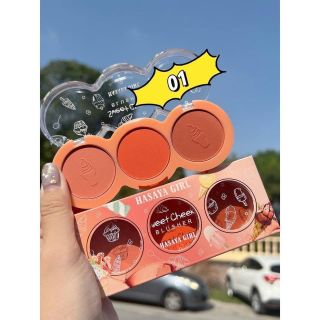 Phấn má hồng 3 ô Hasaya Girl Sweet Cheek Blusher