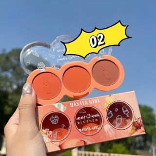 Phấn má hồng 3 ô Hasaya Girl Sweet Cheek Blusher