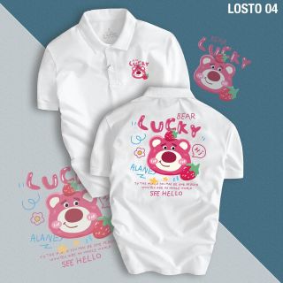 Áo Thun Polo Gấu Lotso chất cá sấu polyester 4 chiều