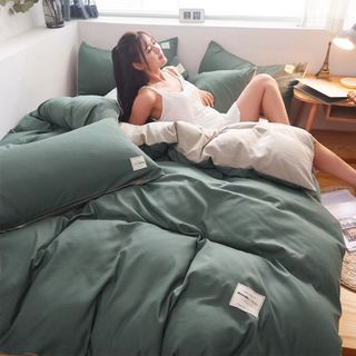 Bộ chăn ga gối cotton tici dành cho homestay, khách sạn, căn hộ dịch vụ mới nhất Nhập Khẩu Cao Cấp Mềm Mịn CÓ VỎ CHĂN - KiMi Decor HCM