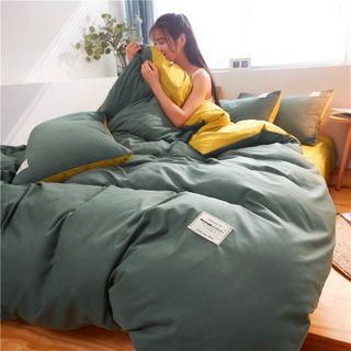 Bộ chăn ga gối cotton tici dành cho homestay, khách sạn, căn hộ dịch vụ mới nhất Nhập Khẩu Cao Cấp Mềm Mịn CÓ VỎ CHĂN - KiMi Decor HCM