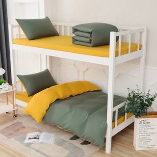 Bộ chăn ga gối cotton tici dành cho homestay, khách Sạn, căn hộ dịch vụ mới nhất Nhập Khẩu Cao Cấp Mềm Mịn CÓ VỎ CHĂN - KiMi Decor 03