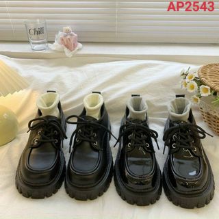 Giày Boots Nữ Da Mềm Buộc Dây Cổ Ngắn Hàng Loại Đẹp giá sỉ