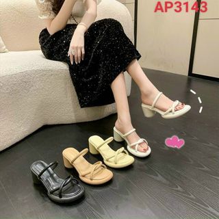 Sandal nữ gót tròn quai xoắn đẹp