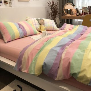 Bộ Chăn Ga Gối Cotton Dành Cho Homestay, Căn Hộ Dịch Vụ, Khách Sạn Chất Liệu Cotton Korea Mới Nhất Cao Cấp Mềm Mịn CÓ VỎ CHĂN - KiMi Decor HCM
