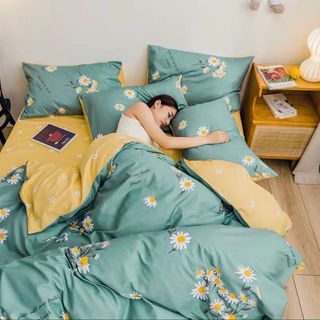 Bộ Chăn Ga Gối Cotton Dành Cho Homestay, Căn Hộ Dịch Vụ, Khách Sạn Chất Liệu Cotton Korea Mới Nhất Cao Cấp Mềm Mịn CÓ VỎ CHĂN - KiMi Decor HCM