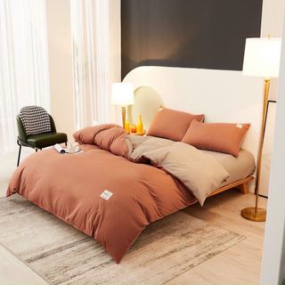Bộ Chăn Ga Gối Cotton Tici Trơn Cho Khách Sạn, Homestay, Căn Hộ Dịch Vụ Mới Nhất Nhập Khẩu Cao Cấp Mềm Mịn CÓ VỎ CHĂN - KiMi Decor HCM