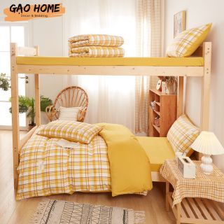 Bộ chăn ga gối cotton tici dành cho homestay, khách sạn, căn hộ dịch vụ mới nhất nhập khẩu cao cấp mềm mịn CÓ VỎ CHĂN - KiMi Decor HCM