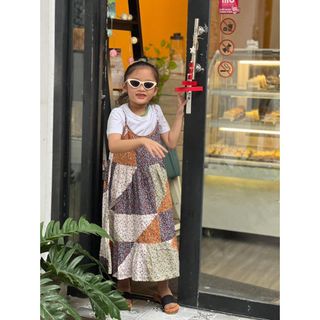Siêu phẩm thời trang bé gái - Đầm 2 dây phong cách Vintage.