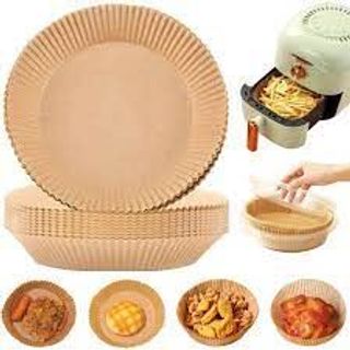 Sét 50 Tờ Giấy Nến Lót Nồi Chiên Không Dầu Làm Bánh Không Dính Nồi, Giấy Nến Vàng