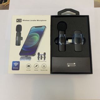 Micro không dây K9 khử tiếng ồn quay video vlog review sản phẩm kết nối TypeC- iphone(1mic) bán buôn- bán sỉ giá sỉ