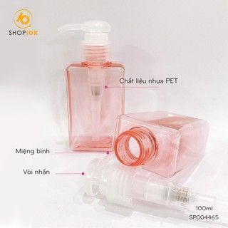 Bình chiết mỹ phẩm dạng vòi nhấn 100ml dùng chiết mỹ phẩm, dầu gội, sữa tắm