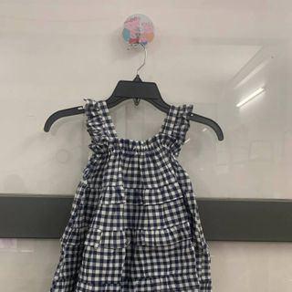 Đầm bé gái - Họa tiết caro 4 tầng xinh xắn.