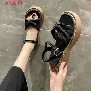 Sandal nữ quai nơ xoắn xinh xắn