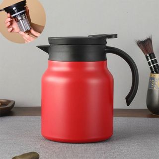 Ấm pha trà giữ nhiệt có lưới lọc trà dung tích 1L, chất liệu inox 316 cao cấp - Ấm nước thép không gỉ giữ nhiệt 12 tiếng