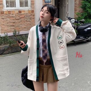 Áo khoác cadigan in bông lúa sieu xinh và nămg động