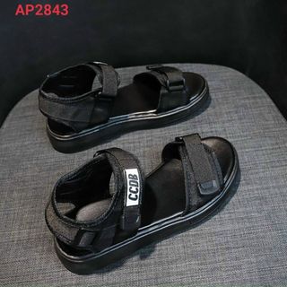 Sandal nữ đế bánh mỳ thấp quai ngang dán đẹp