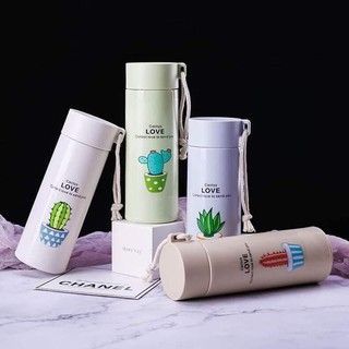 BÌNH NƯỚC GIỮ NHIỆT XƯƠNG RỒNG LÕI THỦY TINH 400ML