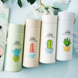 BÌNH NƯỚC GIỮ NHIỆT XƯƠNG RỒNG LÕI THỦY TINH 400ML