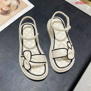 Sandal nữ quai ngang nơ xoắn đế bánh mỳ êm chân giá sỉ