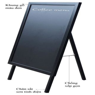 Bảng đen menu viết phấn 1 mặt có chân giá sỉ