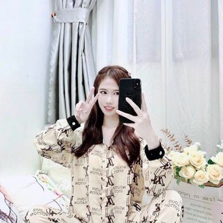 Bộ mặc nhà pyjama lụa mango Bigsize 60-75Kg  Tay dài quần dài