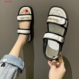Dép nữ quai ngang kẻ caro trơn hót