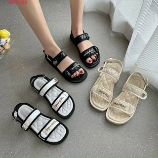 Dép nữ quai ngang kẻ caro trơn hót