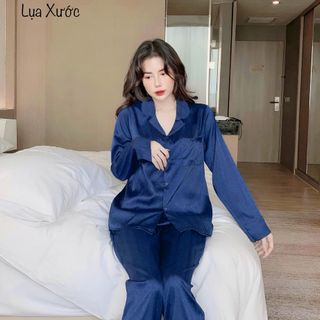 Bộ pijama Lụa Xước trơn màu đủ màu đủ size