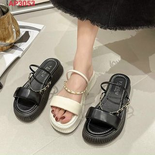 Sandal nữ quai ngang phối quai xích đẹp