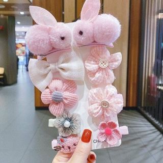 Set 9 Kẹp Tóc 2 Con Thỏ