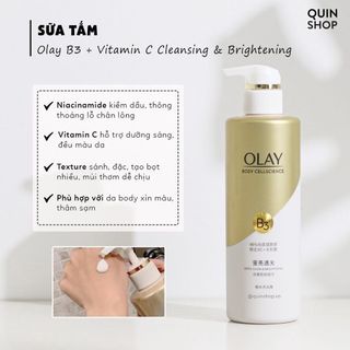 Sữa Tắm Siêu Dưỡng Trắng Da Olay Vitamin C + B3 Bản Trung, Cấp Ẩm Và Đàn Hồi Cho Da Hiệu Quả 500ml