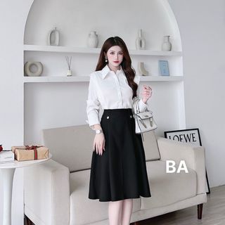 Chân Váy xòe Cạp Cao xếp Ly Chất Biên Nhật