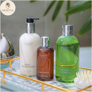 Combo VIJULLY 3 In 1 Gồm (Dầu Gội Bưởi, Dầu Xã, Tinh Dầu Bưởi) Giúp Cải Thiện Các Vấn Đề Tóc Rụng Xơ