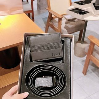 [Fullbox+Túi giấy] Combo ví và thắt lưng nam pedro sang trọng