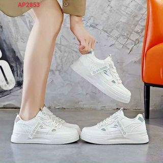 Giày thể thao nữ màu trắng da mềm đẹp AP28