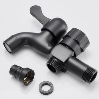 Vòi tường 1 đầu vào 2 đầu ra, có chức năng kép vừa vòi xả chậu vừa cấp nước vào các vật dụng khác