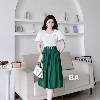 Chân Váy Xòe Công sở xếp Ly Đai Hàng công sở cao cấp