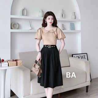 Chân Váy Xòe Công sở xếp Ly Đai Hàng công sở cao cấp