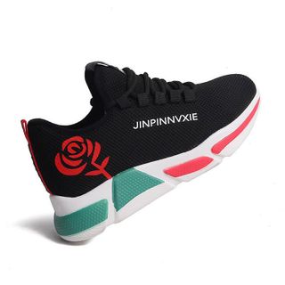 Giầy sneaker thể thao nữ in hình hoa hồng cực đẹp
