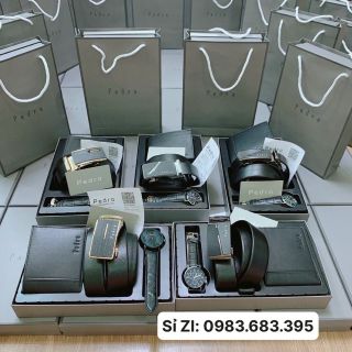 [Fullbox+Túi giấy] Combo ví nịt đồng hồ nam pedro sang trọng hàng chuẩn đẹp