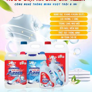 Nước giặt xả Azzen đâm đặc hương hoa cỏ tự nhiên 5kg