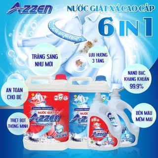 Nước giặt xả Azzen đậm đặc hương hoa cỏ 10kg