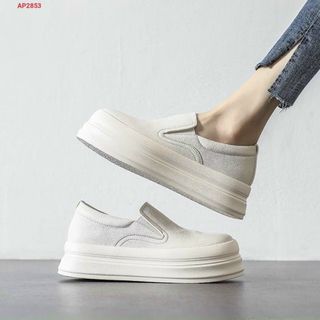Giày slipon nữ đế cao chất da mềm êm chân