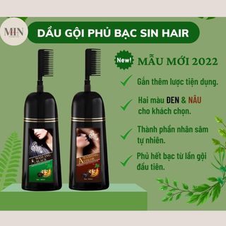 Dầu Gội Đầu Phủ Bạc Tinh Chất Nhân Sâm Sin Hair Nhật Bản, Phủ Bạc Đen Nâu Đều Màu Tự Nhiên Không Hại Da Đầu